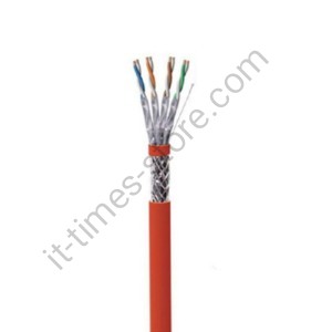 کابل شبکه Cat6 SFTP آلومینیوم روکش مس (CCA) روکش PVC حلقه 500 متری